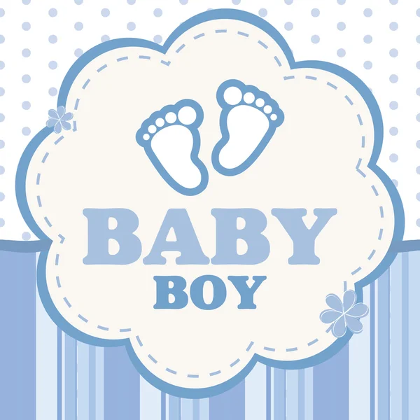 赤ちゃんの男の子のためのベクトルの背景 — ストックベクタ