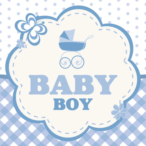 Vector background for a baby boy — Stock Vector