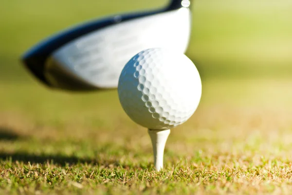Golf aus nächster Nähe auf einer Driving Range — Stockfoto
