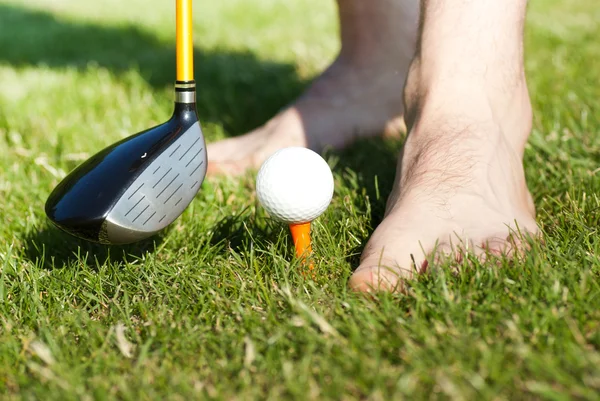 Śmieszne golf gra — Zdjęcie stockowe