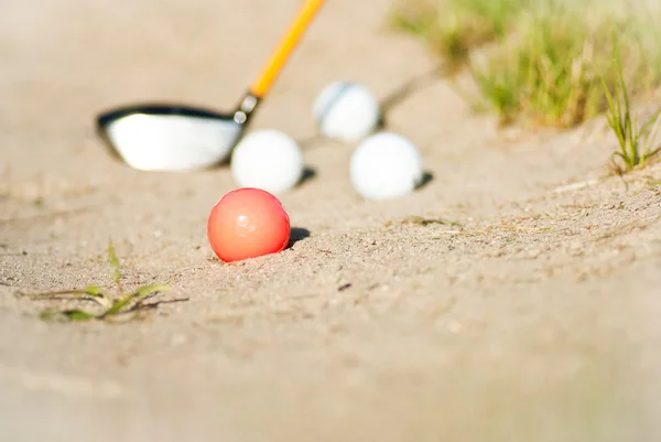 Jugando golf. búnker —  Fotos de Stock