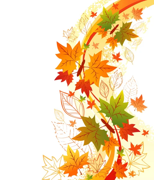 stock vector Background with autumn leaves