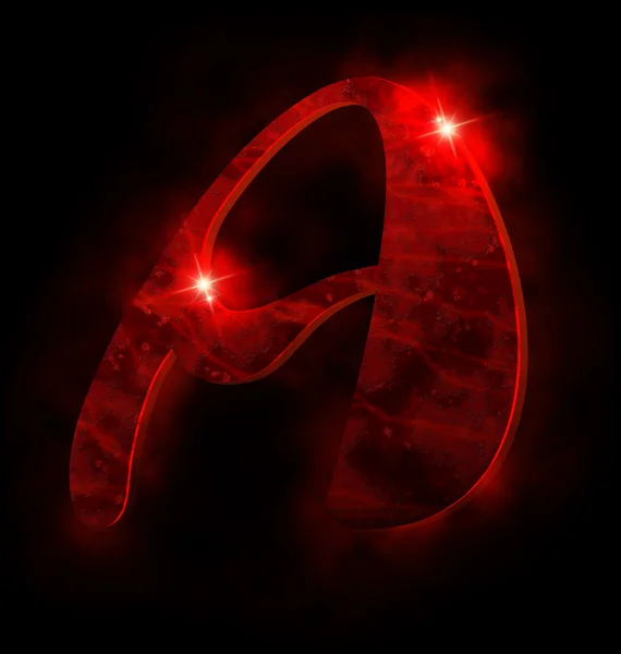 Красный алфавит, А — стоковое фото