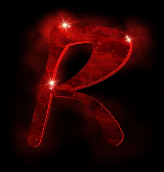 Rode alfabet R — Stockfoto
