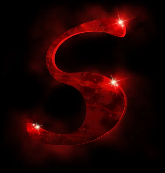 Красный алфавит, S — стоковое фото