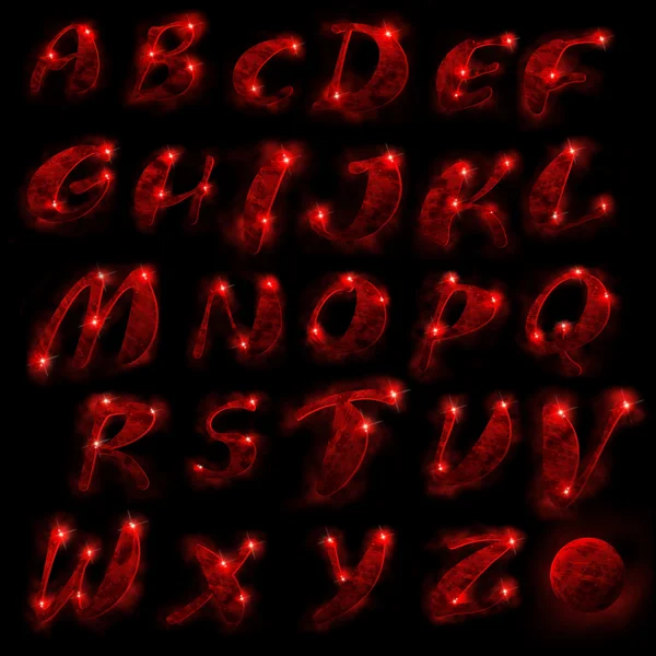 Kırmızı alfabesi, ayarla — Stok fotoğraf