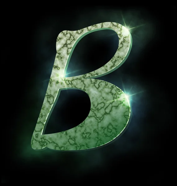 Alfabeto de mármore, B — Fotografia de Stock