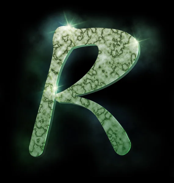 Alfabeto de mármore, R — Fotografia de Stock