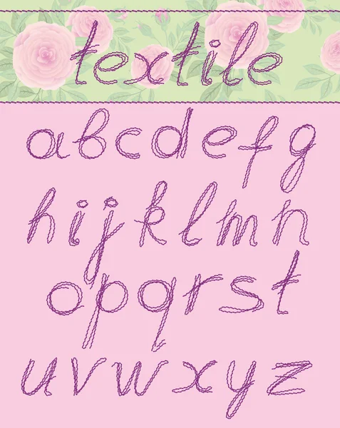 Letters, textil — Stock Vector