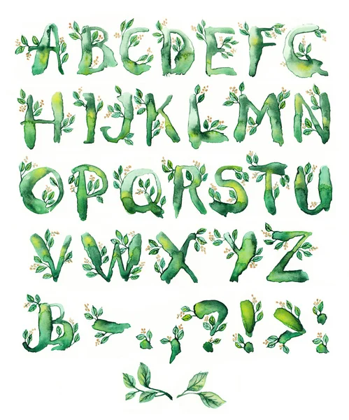 Bay leaf, set of letters — Stock Photo, Image