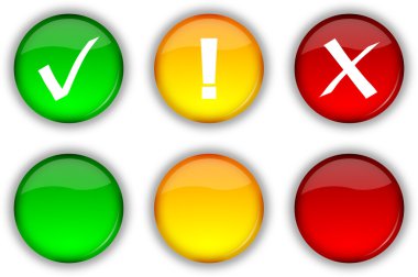 Web security buttons and icons clipart