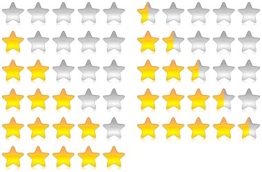 Rating stars clipart