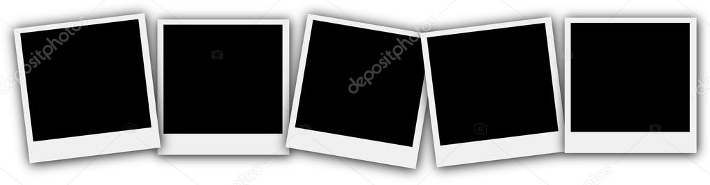 Empty picture frame Polaroid style set