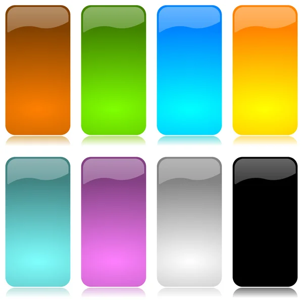 Colored and glossy vertical bar set — Stock Photo, Image