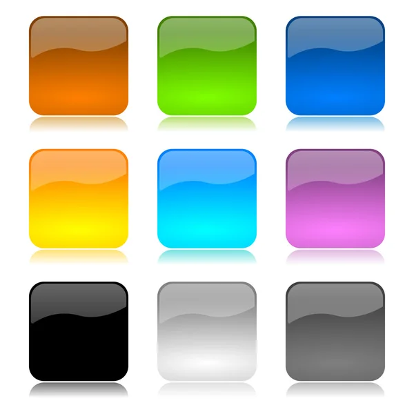 着色されたアプリ ボタン セット — ストック写真