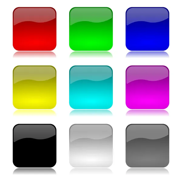 Juegos de botones de aplicación de colores — Foto de Stock