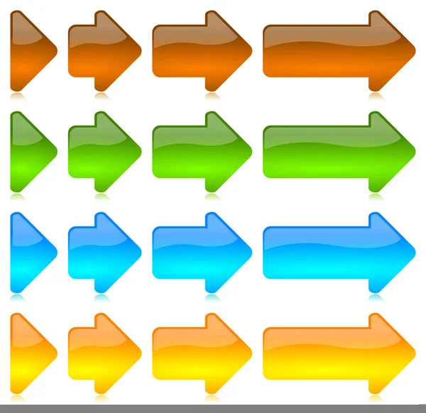 Progressive colored arrows icons — Stock Photo, Image