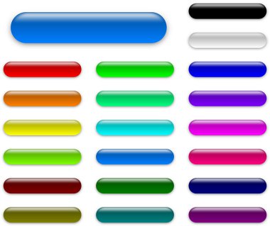 renkli web boş düğmeleri koleksiyonu