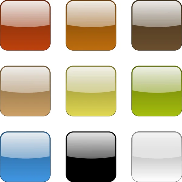 Colección de botones vacíos colorida aplicación web — Foto de Stock
