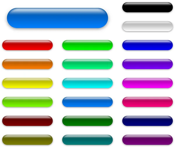 Coleção de botões vazios coloridos web — Fotografia de Stock