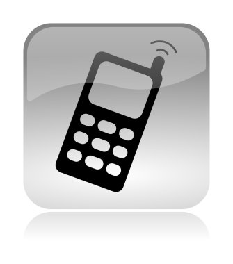 Cellular mobile phone web interface icon clipart