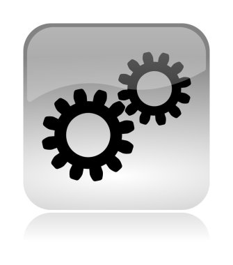 Gears web interface icon clipart