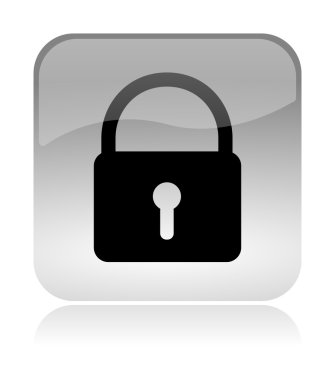 Lock security padlock web interface icon clipart