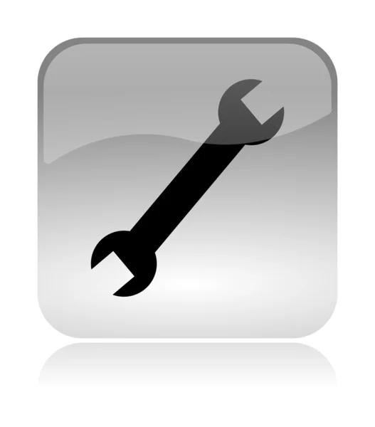 Klíč, nastavení, ikona webové rozhraní — Stock fotografie