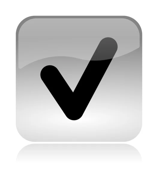 Verifique, aprovado, ícone de interface web — Fotografia de Stock