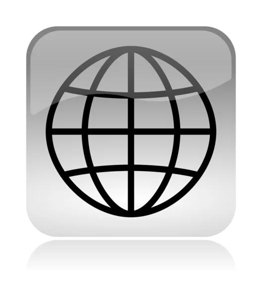 Världen meridianerna parallella web interface ikonen — Stockfoto