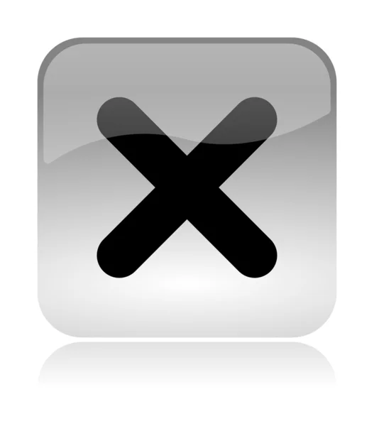 Croix, décocher, icône de l'interface Web — Photo