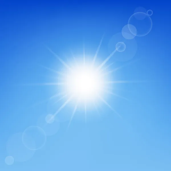 Sol e céu azul —  Vetores de Stock