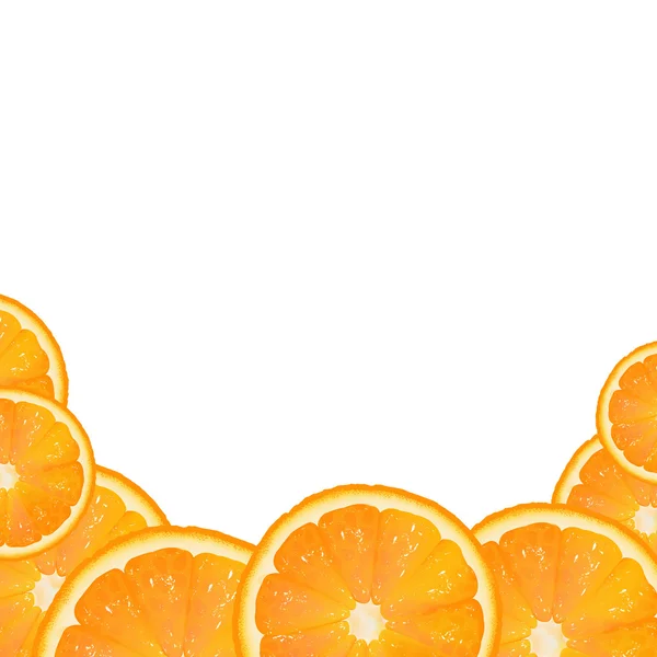 Oranje vruchten grens — Stockvector