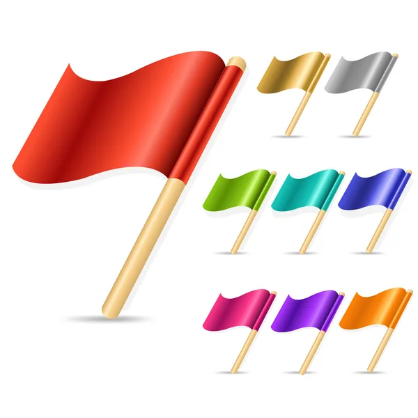 Färgglada flaggor — Stock vektor