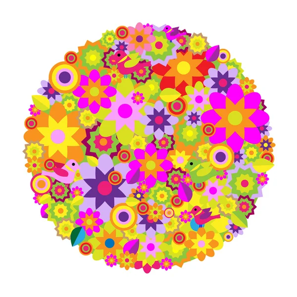 Stock vector Circle Of Flowers