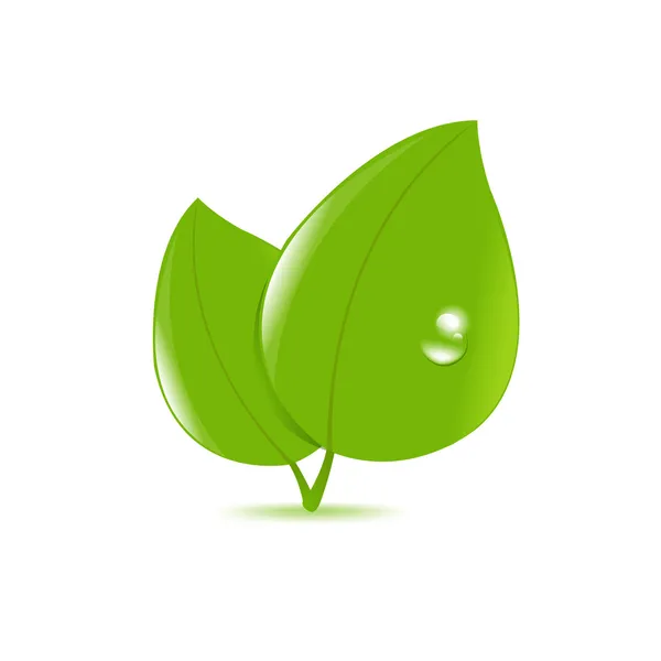 Icono de hojas verdes — Archivo Imágenes Vectoriales