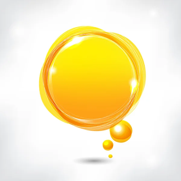 Burbuja de habla naranja — Vector de stock