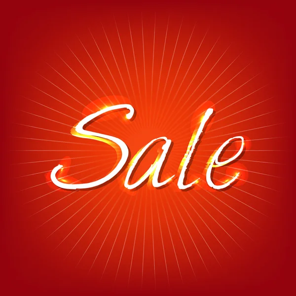 Red Sale Poster — Stock Vector