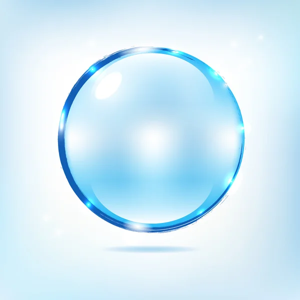 Modré vody stříkající míč — Stockový vektor