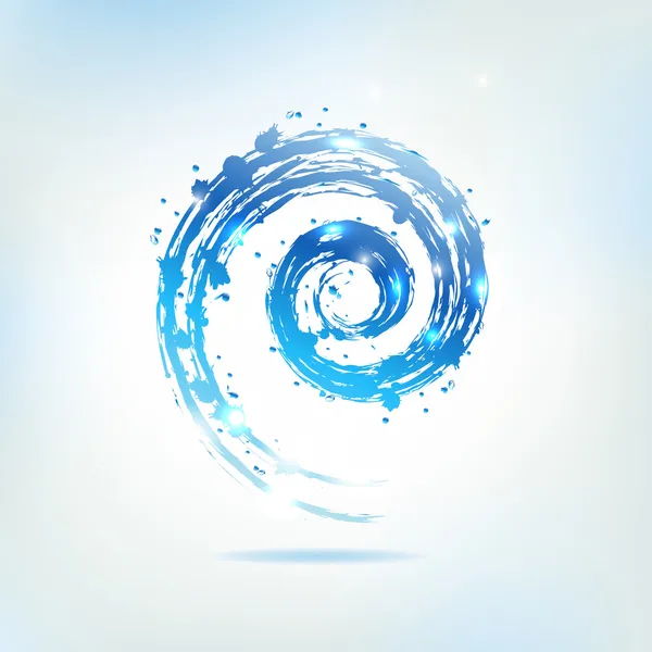 Blue Water Splash — Stock Vector