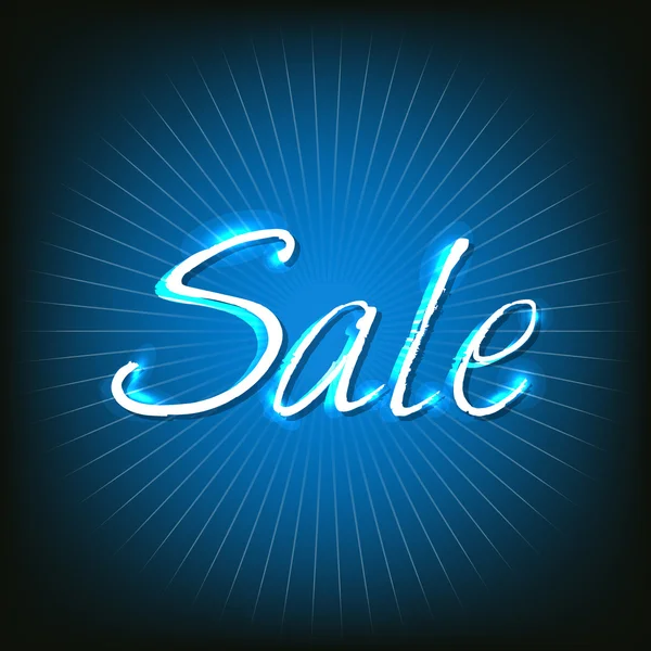 Affiche de vente bleue — Image vectorielle
