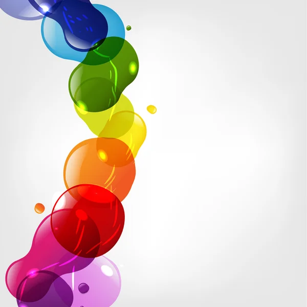Blobs de néon de couleur avec Bokeh — Image vectorielle