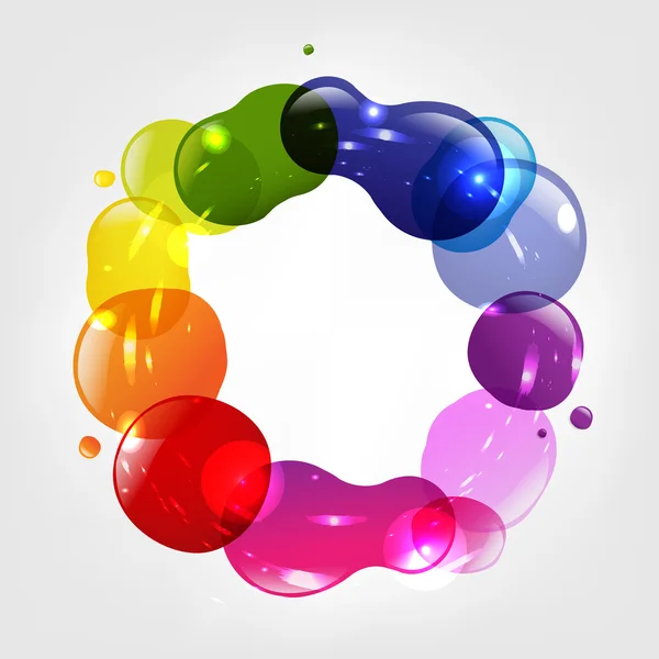Μπαλόνι και χρώμα σταγόνες διαλόγου — Διανυσματικό Αρχείο