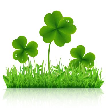 Green Grass With Clover clipart