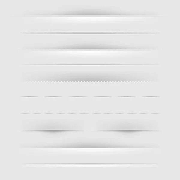 Set Of Dividers On Grey Background — Wektor stockowy