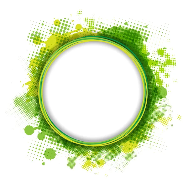 Sprechblase mit grünem Klecks — Stockvektor