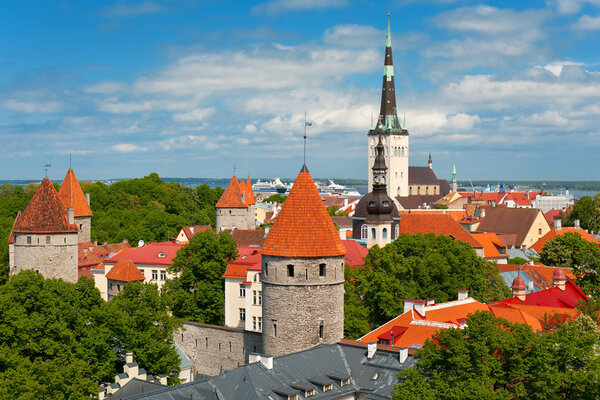 Old Town of Tallin in summer