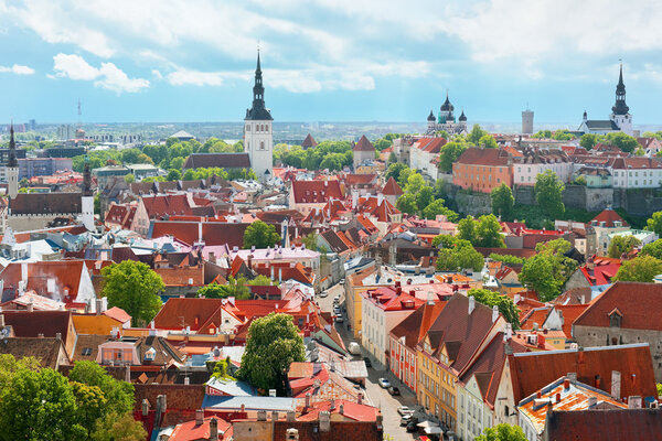 Panoramic view on the Old City of Tallin