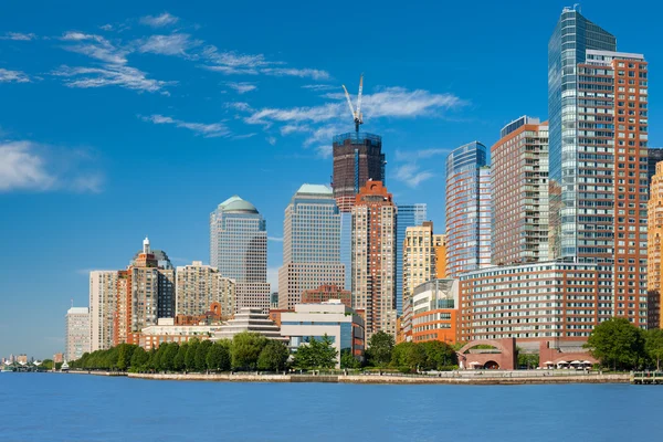 Vista su Manhattan dal fiume Hudson — Foto Stock