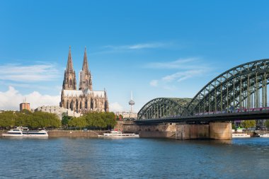 View of Cologne over the Rhein clipart